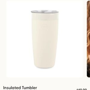 NWT Porter Cream Insulated Tumbler 20oz